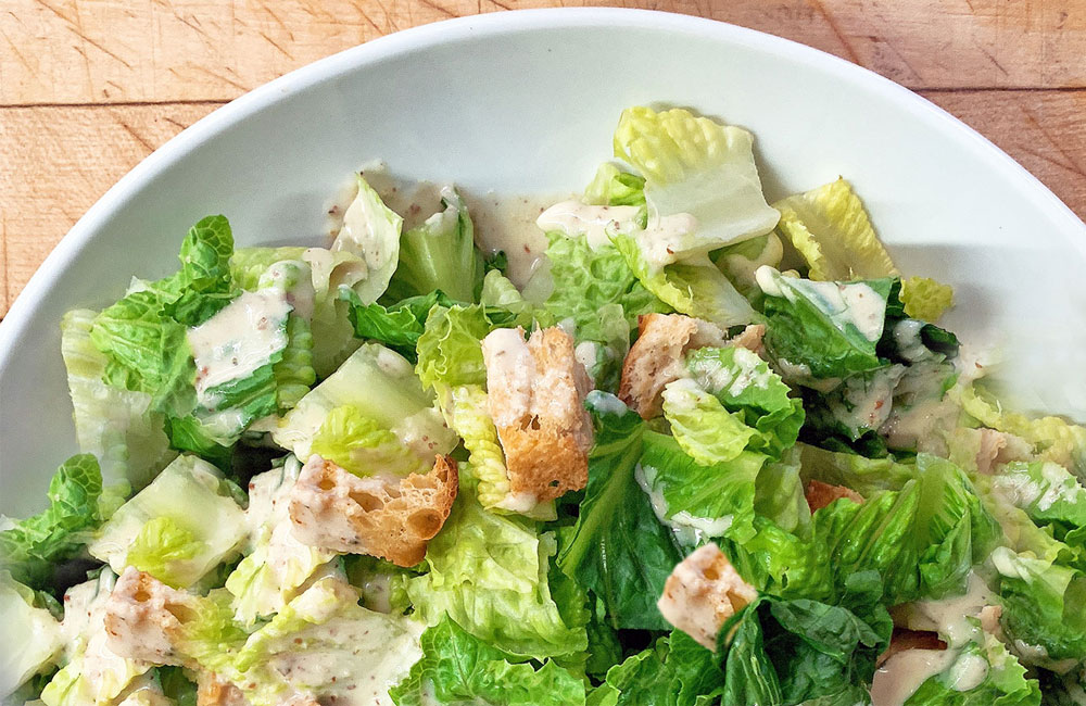 Kosher shiva meals and catering - caesar salad with croutons